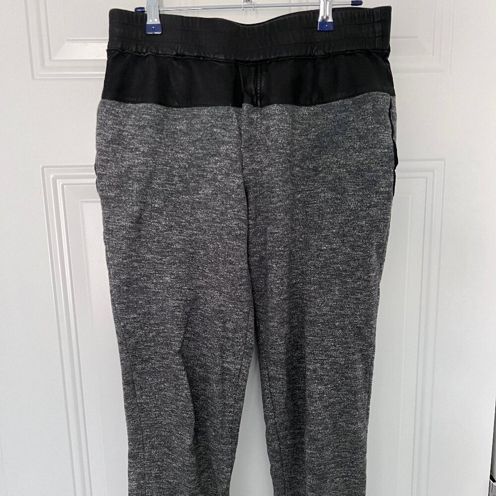 Club Monano Faux Leather Grey Jogger